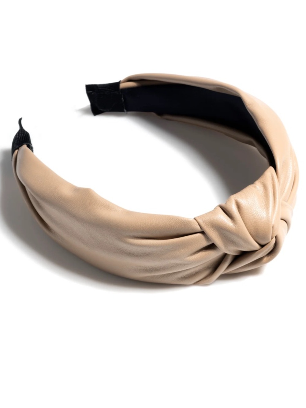 Shiraleah Faux Leather Cream Knotted Headband NWT